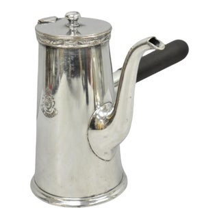 Antique Gorham "The Windermere Hotel" London Silver Plated Coffee Tea Pot For Sale
