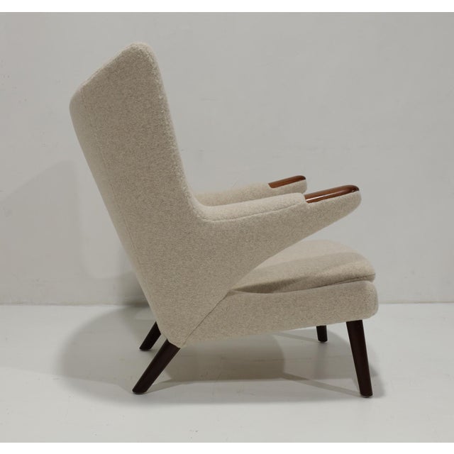 Hans J. Wegner Ap19 Papa Bear Chair in Holly Hunt Alpaca For Sale - Image 11 of 12