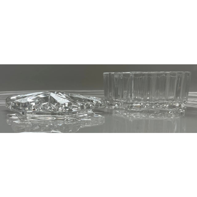 Early 21st Century Early 21st Century Glass Snowflake Design Covered Dish/Décor For Sale - Image 5 of 6