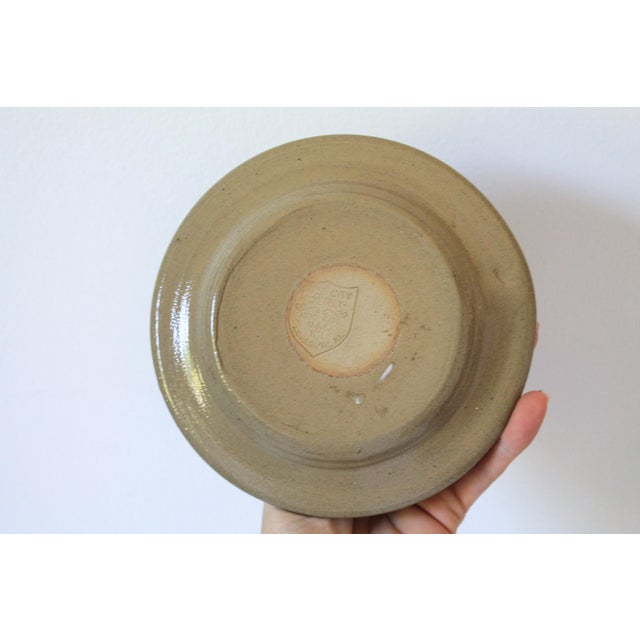 Ceramic Vintage Maple City Pottery Salt Glaze Taper Candle Holder For Sale - Image 7 of 8