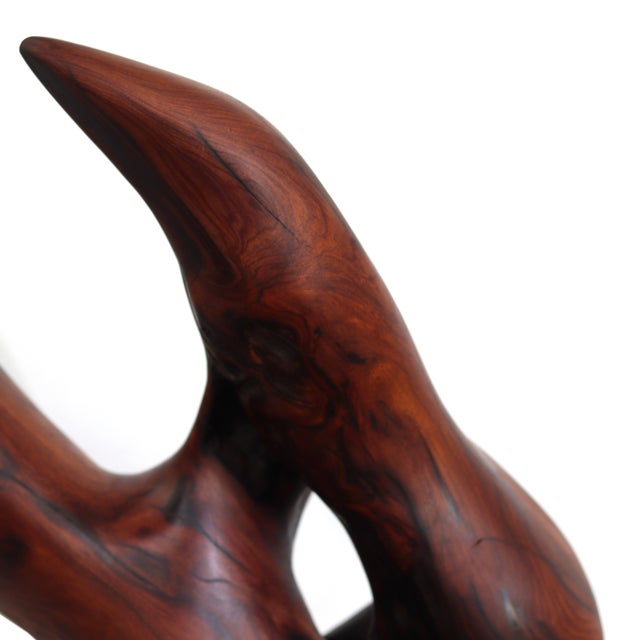 Abstract Together Bound - Medium Size Abstract Organic Form Redwood Sculpture Original Artwork by Joe Garnero For Sale - Image 3 of 12