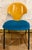 Brown Vintage Postmodern Stacking Chair From Germany’s Kusch+Co, 1980s With Newly Upholstered Teal Faux Mohair Seat For Sale - Image 8 of 12