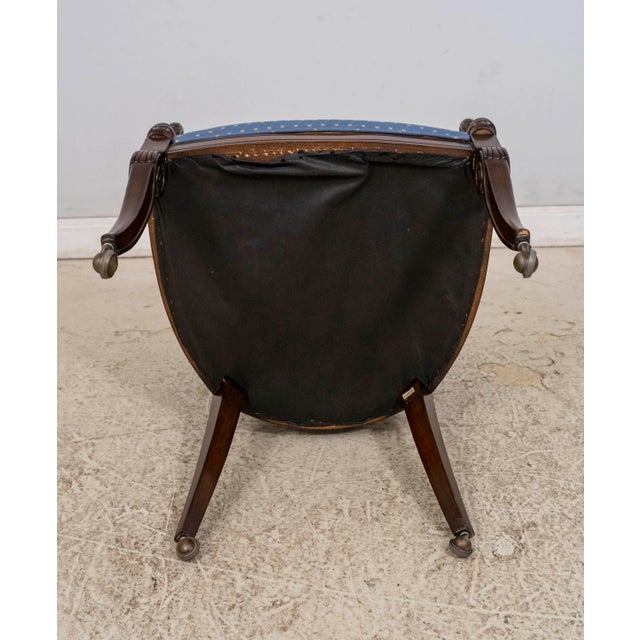 Pair Vintage Regency Style Dolphin Carved Armchairs For Sale - Image 14 of 14