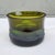 Pristine heavy glass bowl by Villeroy & Boch. Deep olive green with a wavy deeply etched around the out side. Bottom...