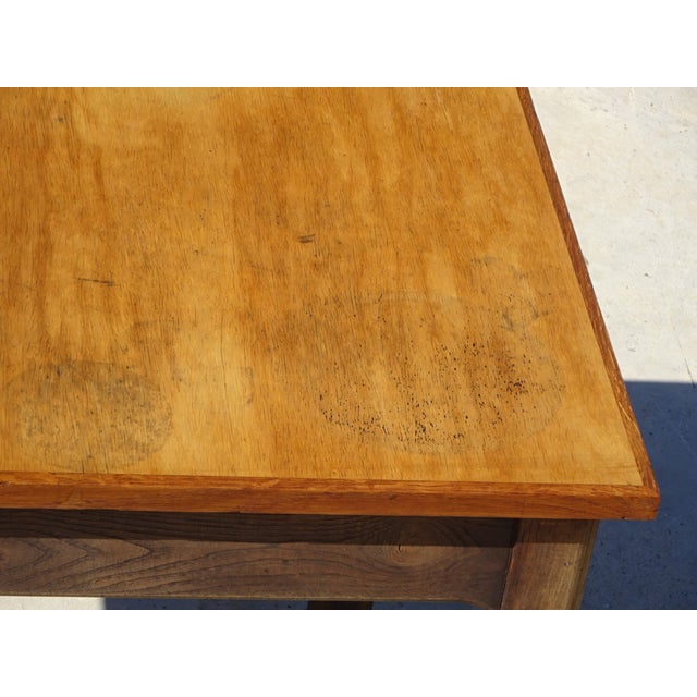 Rectangular Oak and Veneer Worktable, 1960s For Sale - Image 18 of 18