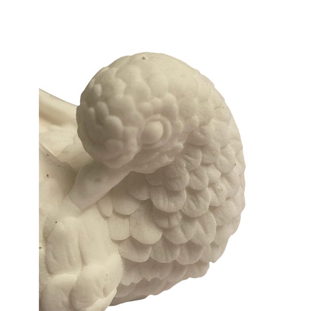 Stunning Italian A. Santini white porcelain bird figures. Pretty texture feather placement on the figures.