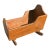 Vintage Country-Core Wooden Baby Doll Cradle For Sale