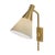 Conical Fabric Shade Fits Seamlessly Into Spun Metal Cone Holder.