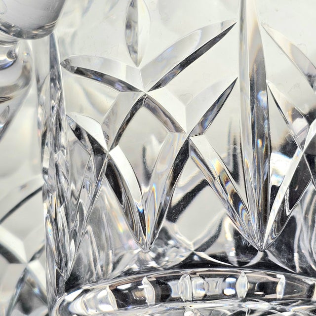 Transparent Vintage Atlantis Crystal Cut Glass Decanter With Stopper, Portugal, Late 20th Century For Sale - Image 8 of 11