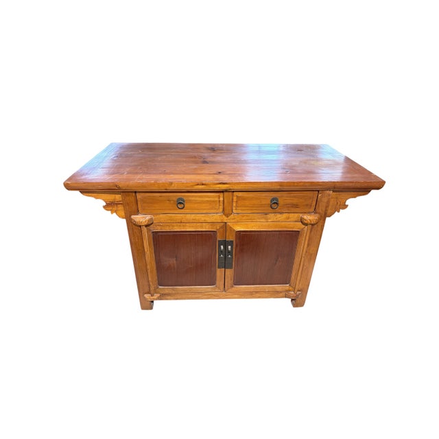 This exquisite Asian Cantonese low chest combines timeless design with practical storage. Crafted from solid wood, it...