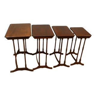 Georgian Nest Tables in Mahogany, Set of 4 For Sale