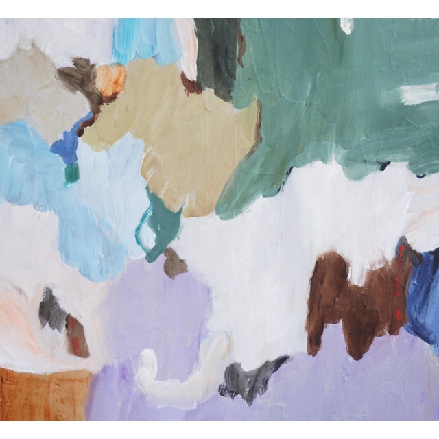 Contemporary "Topaz Lake" Abstract Acrylic Painting by Laurie MacMillan, Framed For Sale - Image 3 of 5