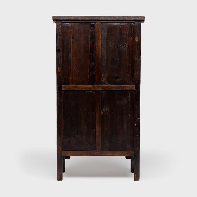 Rustic Chinese Jade Lacquer Dowry Cabinet, C. 1850 For Sale - Image 3 of 6