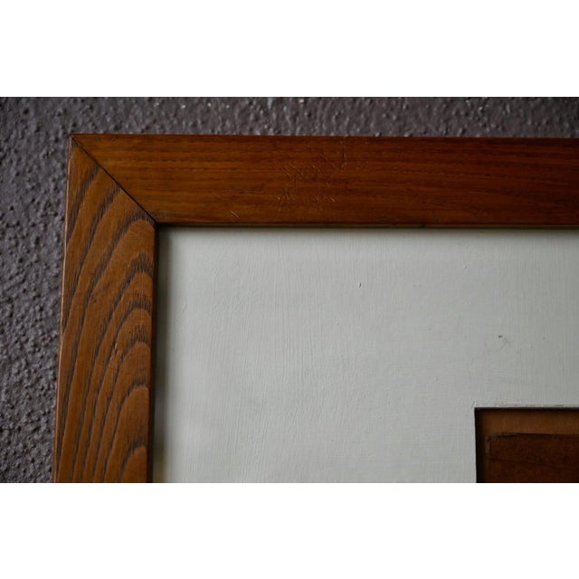Brown Italian Brutalist Bas-Relief in Paper Pulp, 1960s For Sale - Image 8 of 9