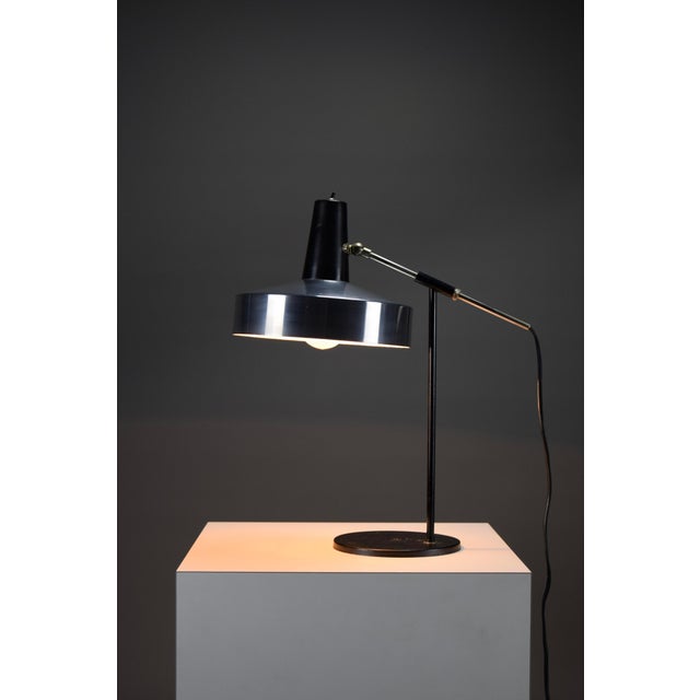 Mid-Century Dutch Adjustable Architect's Desk Lamp attributed to H. Busquet for Hala Zeist, 1960 For Sale - Image 4 of 9