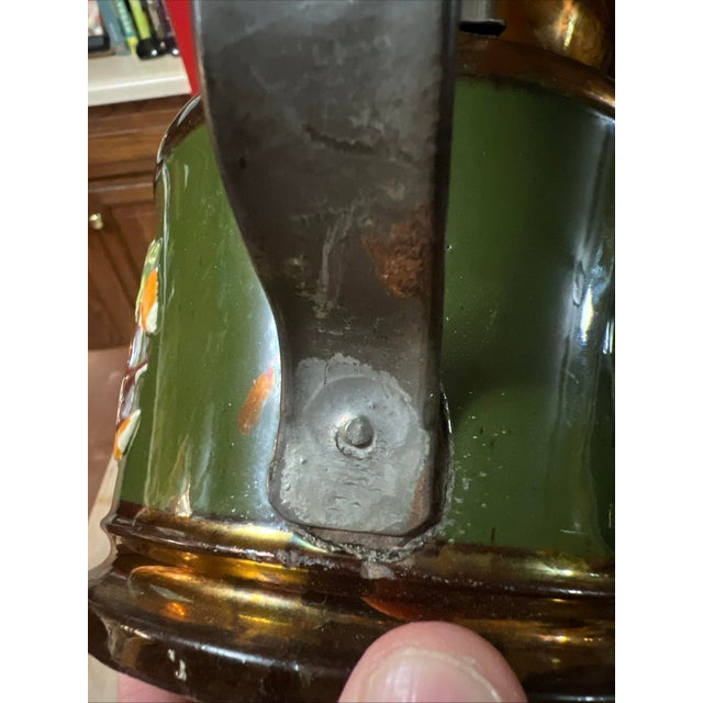 A Fine Antique Staffordshire Copper Lustre Cream Pitcher With Make-Do Tin Handle, Circa 1860's For Sale - Image 11 of 12