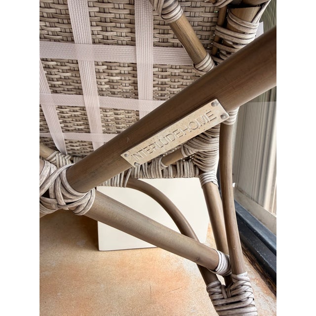 Wood Interlude Home Inc. Resin Wicker and Wood Dining Chair For Sale - Image 7 of 8