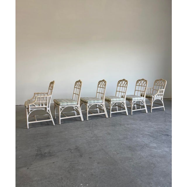 Cream Boho Chic McGuire Bamboo Dining Set For Sale - Image 8 of 15