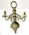 Metal Vintage Brass Double-Arm Wall Candle Sconces – Pair For Sale - Image 7 of 9