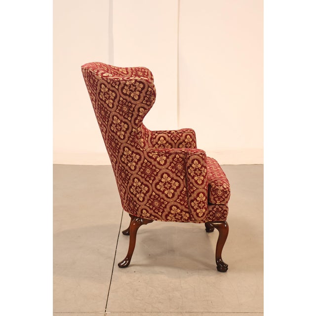 Smith & Watson Queen Anne Style Pair of Wing Chairs For Sale - Image 18 of 18