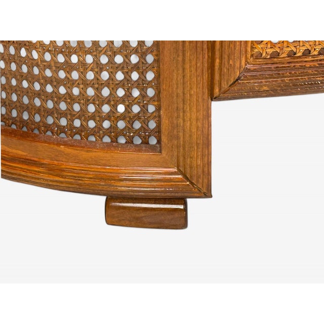 Traditional, Cane, Walnut, Barrel Back Armchair, Usa, 1980s For Sale - Image 9 of 11