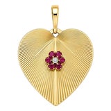 Mid 20th Century Tiffany & Co Ruby Heart Pendant For Sale