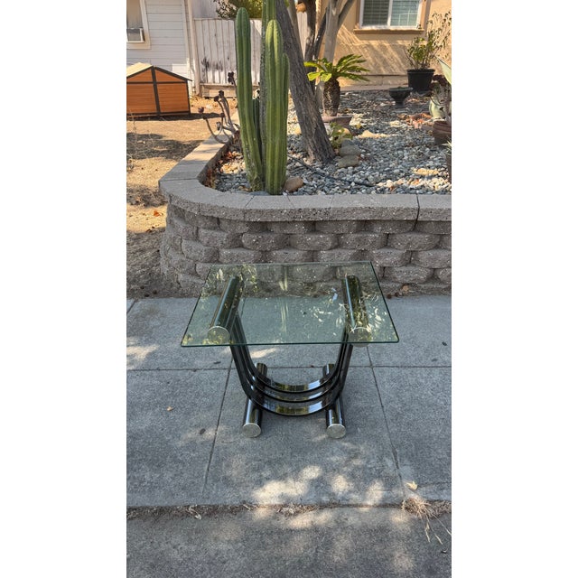 Metal MCM Design Institute of America, Art Deco Coffee Table and Side Table Attributed to Romeo Bega For Sale - Image 7 of 18