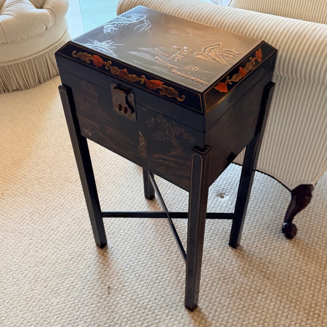 1980s Maitland Smith Hinged Box Table For Sale - Image 5 of 8