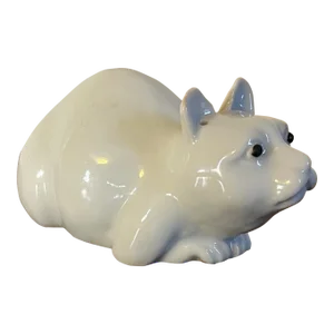 Antique 19th Century Chinese Blanc De Chine Porcelain Figure of a Cat