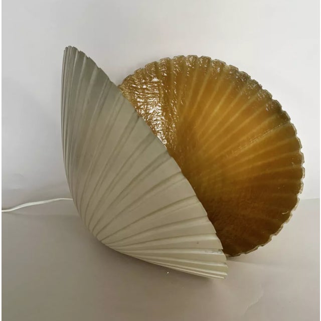 Plastic Resin Shell Lamp by Michèle Mahé, 1970s For Sale - Image 7 of 9
