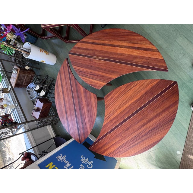 Mid-Century Modern 1990s David Levy Hardwood Creations Modular 3-Pc Puzzle Coffee Table Sapele Padauk For Sale - Image 3 of 12
