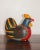 Asian Antique Early 20th Century Northern Thailand Painted Wood Rooster With Interior Cavity For Sale - Image 3 of 16