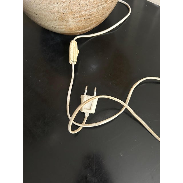 Beige Vintage Ceramic Lamp, 1970 For Sale - Image 8 of 9
