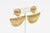 Robert Lee Morris Vintage 1960's Gold Plated Pagoda Form Dangle Clip on Earrings, Pair Of For Sale - Image 4 of 9