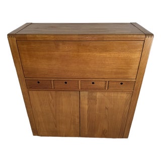 Mid-Century Modern D-Scan Captain Line Solid Teak Bar For Sale