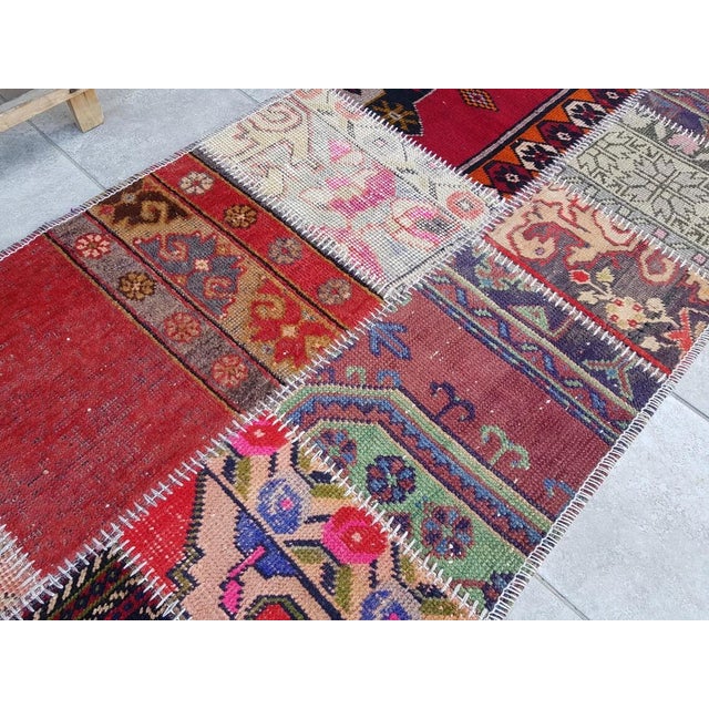 Mid 20th Century Bohemain Handknotted Wool Runner For Sale - Image 4 of 10