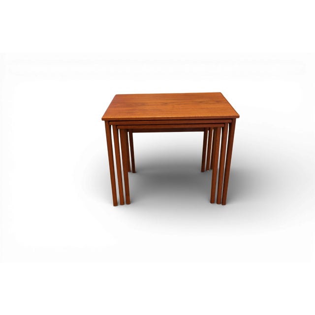 Vintage Danish Nesting Tables in Teak, 1960s, Set of 3 For Sale - Image 13 of 15
