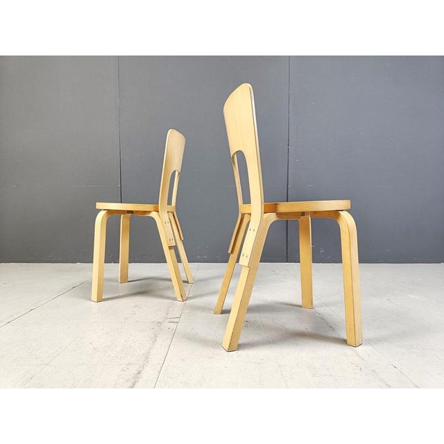 Model 66 Dining Chairs attributed to Alvar Aalto for Artek, 1960s, Set of 5 For Sale - Image 16 of 17