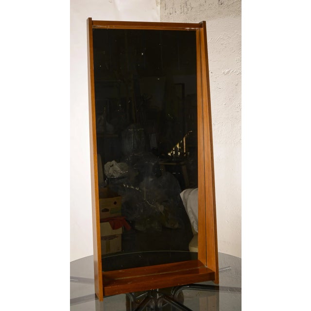 Italian Mirror with Wooden Frame, 1970s For Sale - Image 3 of 9