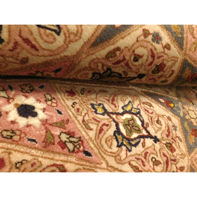 Rare Vintage Round Northwest Persian Tabriz Rug With Silk Highlights. 6'6"x 6'6" For Sale - Image 11 of 15