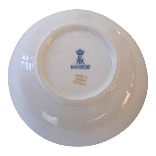 Mid Century vintage child china set. Set includes a cup, bowl and plate. The plate measures 7.5"D x 1"H, Bowl is 5.25"D x...