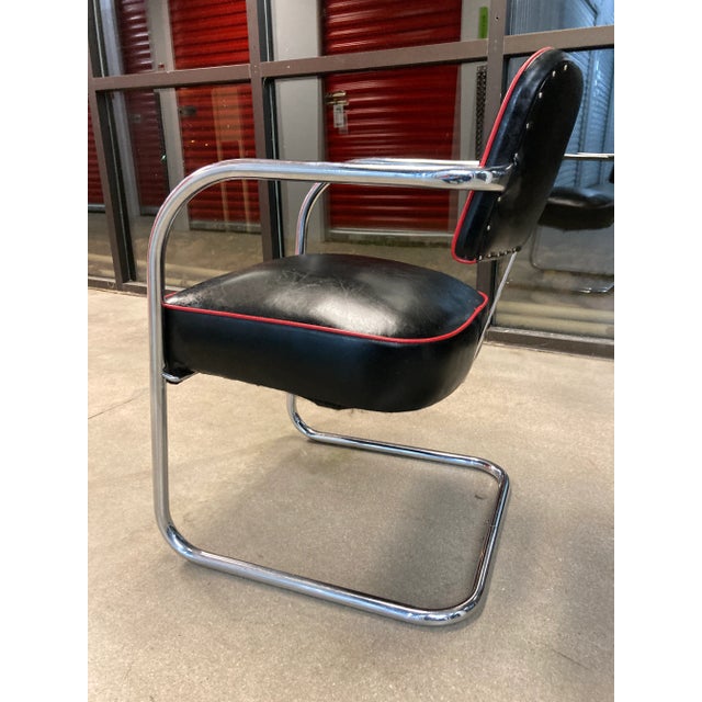 1930s American Art Deco Chrome Cantilever Chair From Royal Metal Circa 1930s For Sale - Image 5 of 13