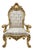 1960s Throne Chair Gold Leaf Arm Chair For Sale