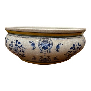 Chinoiserie Large Blue and White Planter For Sale