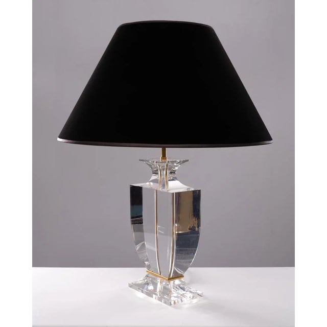 1970s Regency Acrylic Glass Table Lamp, France, 1970s For Sale - Image 5 of 10
