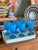 1960s Carlo Moretti Italy Satinato Frosted Blue Glasses - Set of 6 For Sale - Image 9 of 10