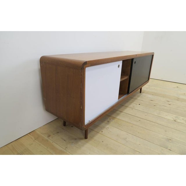 Black and White Teak Sideboard, 1960s For Sale - Image 9 of 9