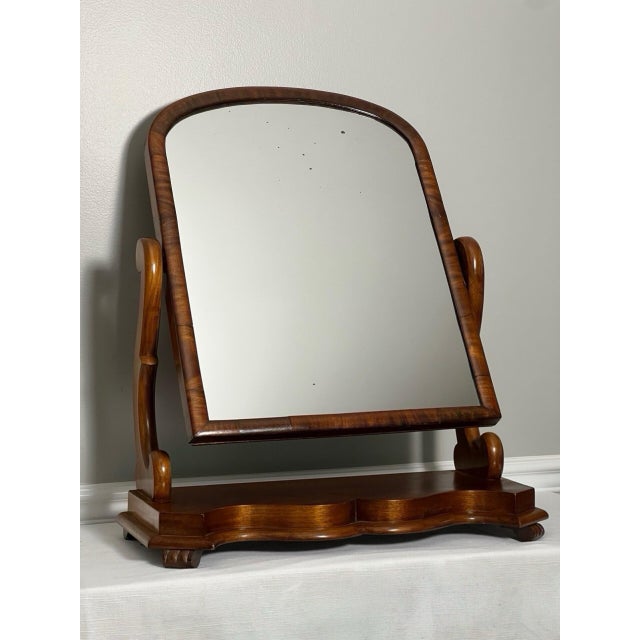 Victorian English Large Victorian Style Mahogany Footed Dressing Table Mirror, 1910s For Sale - Image 3 of 14