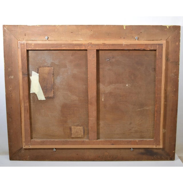 Early 19th Century Northern European School "The Storm Arrives at the Port” Oil Painting on Canvas For Sale - Image 12 of 12