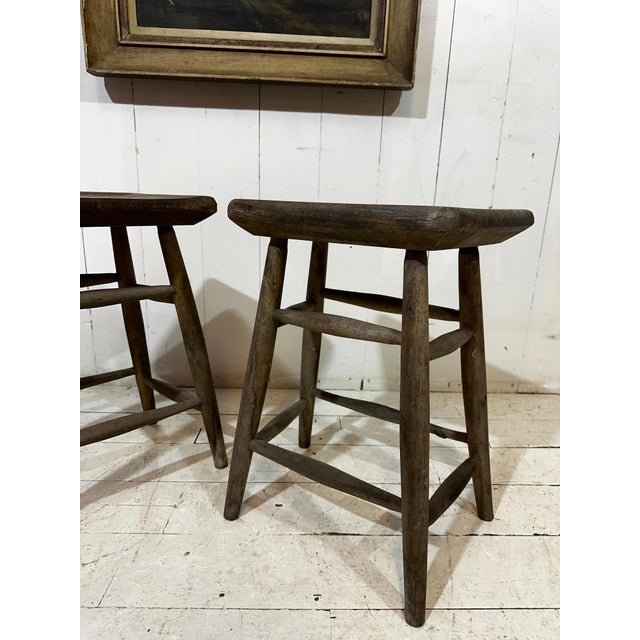 Wood Victorian Original Pitch Pine Artist Stool, 1880 For Sale - Image 7 of 15